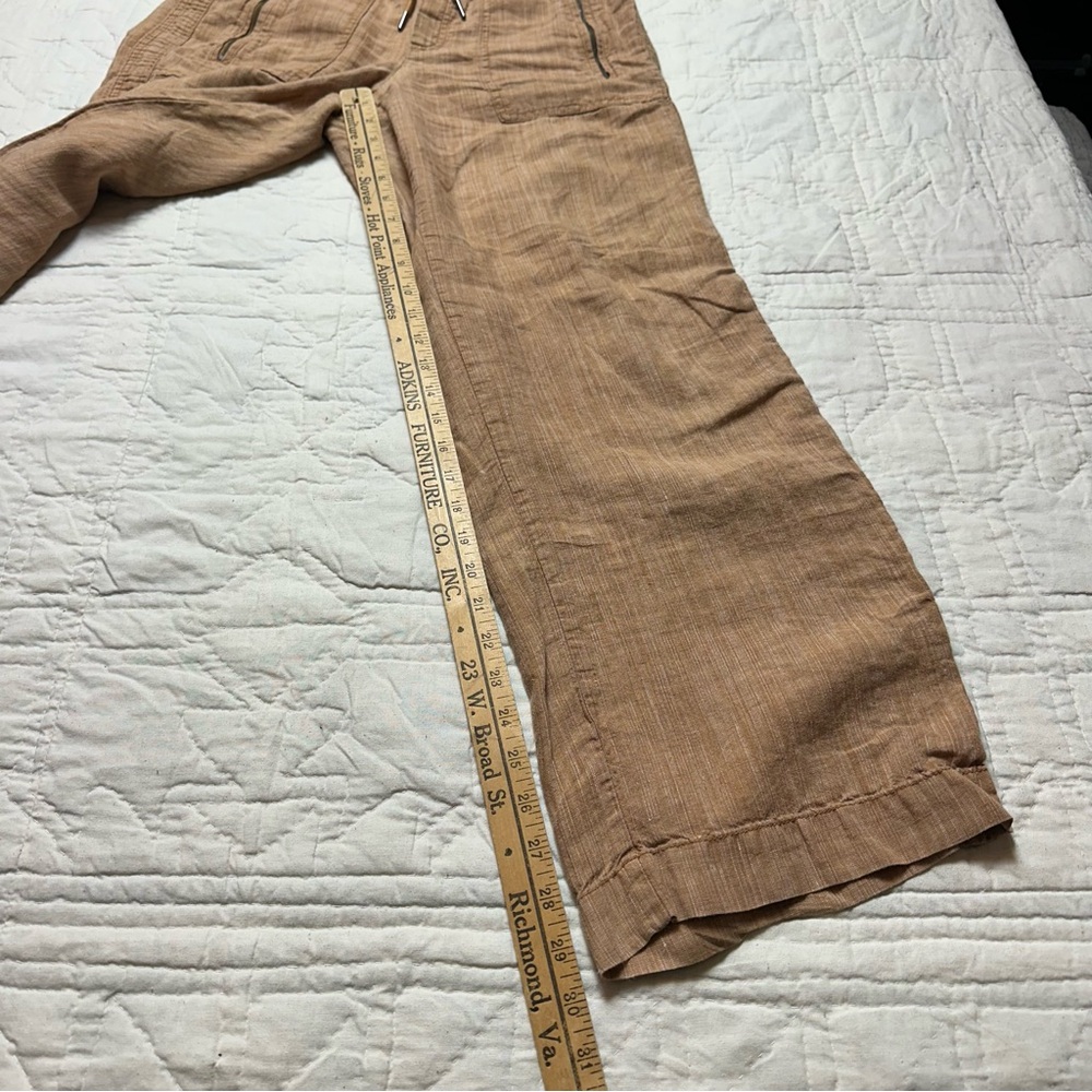 Athleta Cabo Linen Wide Leg Pants | 100% Linen Resort Coastal butter mom - Picture 11 of 12